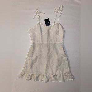 FOREVER 21 ivory woven tea dress